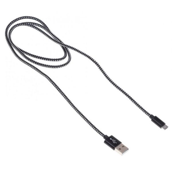 Кабель Buro Braided [bhp ret micusb-br] USB - micro USB черный 1 м