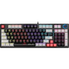 Клавиатура проводная Defender Hawk GK-418 USB, механическая, черный/белый, 45419